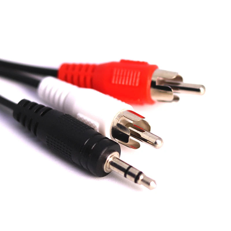 1.5M 3.5mm Jack to 2 RCA Audio Cables Stereo 3.5 mm Male to 2RCA Male Coaxial Aux Cable For TV Sound Laptop Mp3 Speakers