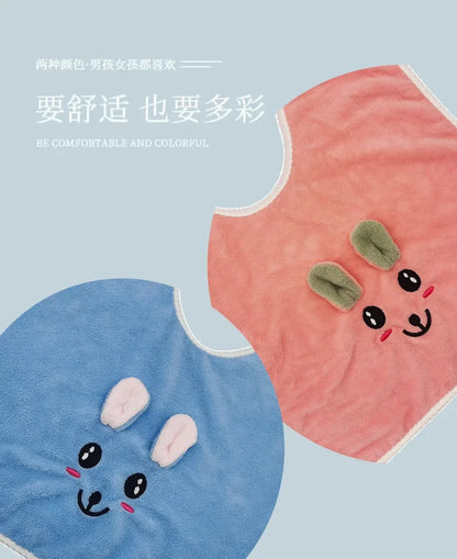 Baby Bibs for Children Washing Face Towel Soft Salive Towel Boys Girls Learning Brushing Teeth Towel for 3-8 Years Kids