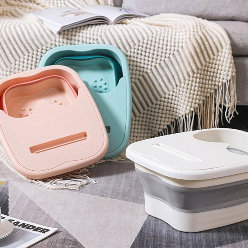 Foldable Footbath Massage Bucket Soaking Bucket Folding Basin Spa Foot Bath Bucket Household Sauna Bathtub Pedicure Bath Bathtub