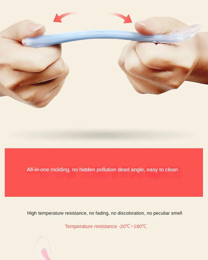 10 Pcs Baby Feeding Spoon Soft Silicone Spoons Training Spoon for Child kids Infants Temperature Sensing Feeding Feeder Flatware