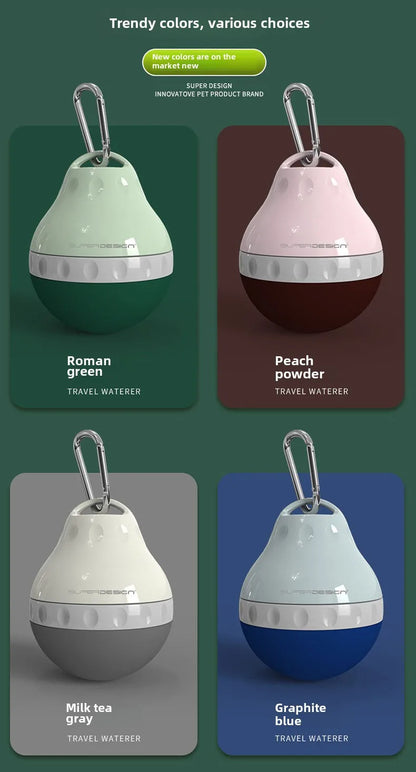 200ml Dog Travel Water Bottle Detachable Bowl Leak Proof Portable Food Feeder Small Dog Cat Supplies for Walking Hiking Travel