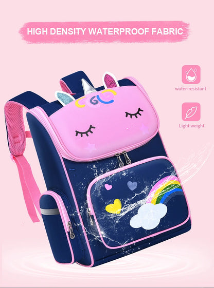 New elementary school students schoolbag shoulders backpack 6-12 years old one, two, three, four, five, six grades waterproof le