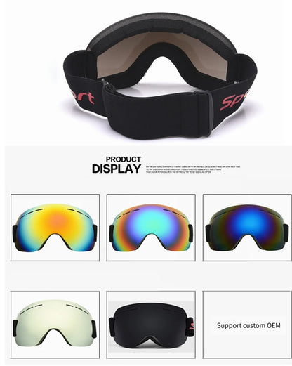 Outdoor Sports Ski Goggles UV Protection Winter Male Female Snow Sports Anti-Fog Eyewear Snowboard Skiing Glasses snow sports