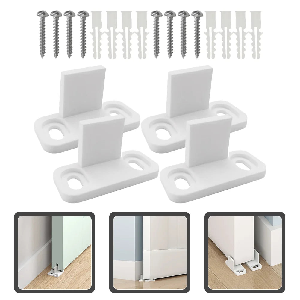 4 Sets Barn Door Guide Slide Doors Floor Guides Track Sliding Closet Barndoor Bottom
