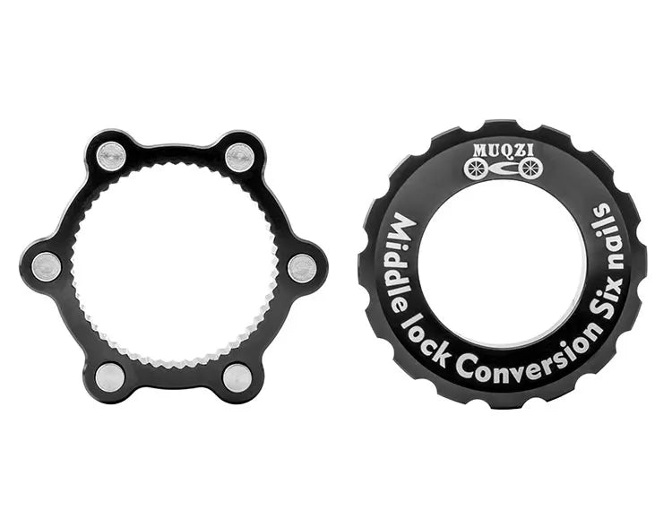 MUQZI Center-Lock Hubs To 6-Bolt Disc Brake Rotor Adapter Hubs Centerlock Converting Mount Adapter