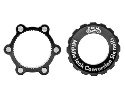 MUQZI Center-Lock Hubs To 6-Bolt Disc Brake Rotor Adapter Hubs Centerlock Converting Mount Adapter