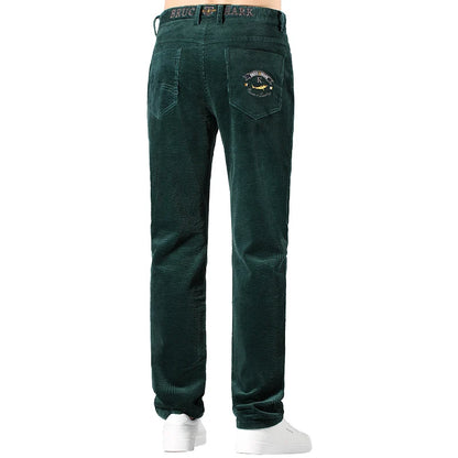 2024 Winter Corduroy Pants for Men Casual Stretch Cotton Straight  Mens Trousers Mid Waist Korean Style  Free Delivery Plus Size