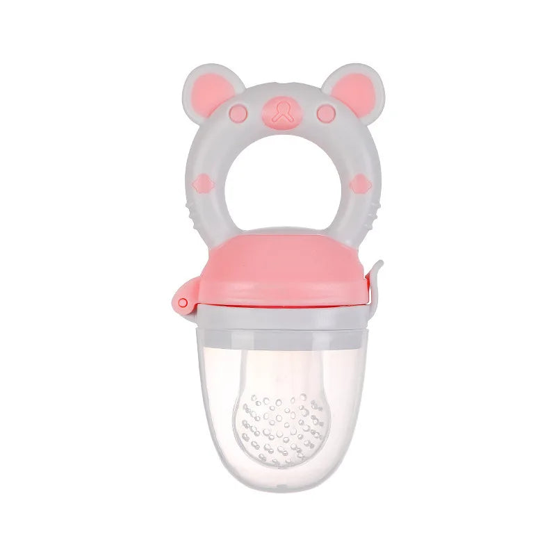 Baby Food Feeding Spoon Juice Extractor Pacifier cup Molars Baby feeding bottle Silicone Gum Fruit Vegetable Bite Eat Auxiliary