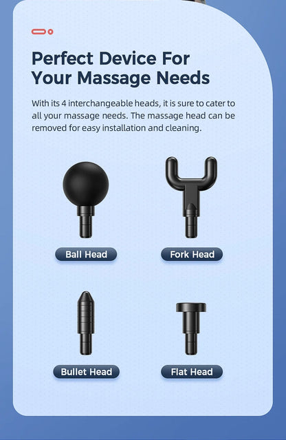 NEW Massage Gun Portable Percussion Pistol Massager For Body Neck Deep Tissue Muscle Relaxation Gout Pain Relief Fitness