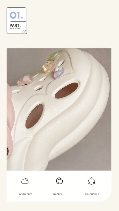 Women Thick Bottom Hole Shoes Summer Beach Platform Sandals Fashion Comfortable Indoor Outdoor Slippers