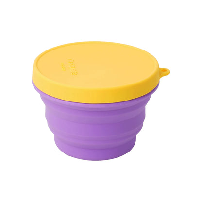 Silicone Bowl Foldable with Lid Camping Baby Travel Portable Round Large Food Container Heat Resistant Salad Bowl