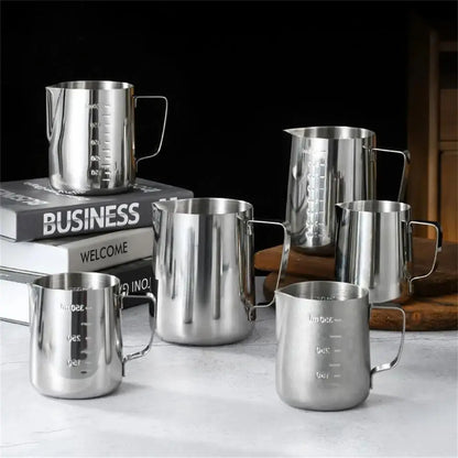 Coffee Milk Frothing Jug Latte Art Milk Frother Pitcher Stainless Steel Measurement Jug Espresso Barista Tool Coffee Accessories
