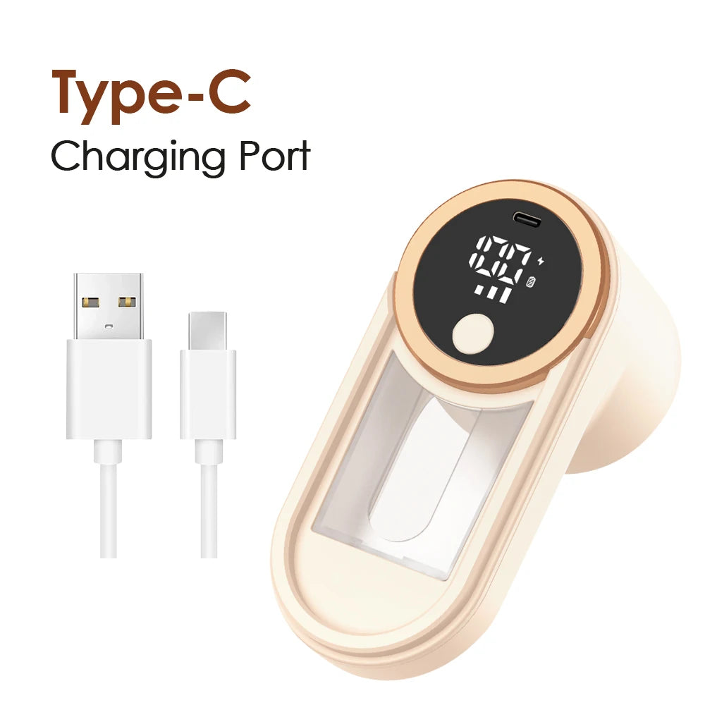 ﻿  Lint Remover for Clothing 3 Speeds LED Digital Electric Pellet Fluff Remover  Rechargeable Fuzz Fabric Shaver Sweater Hair