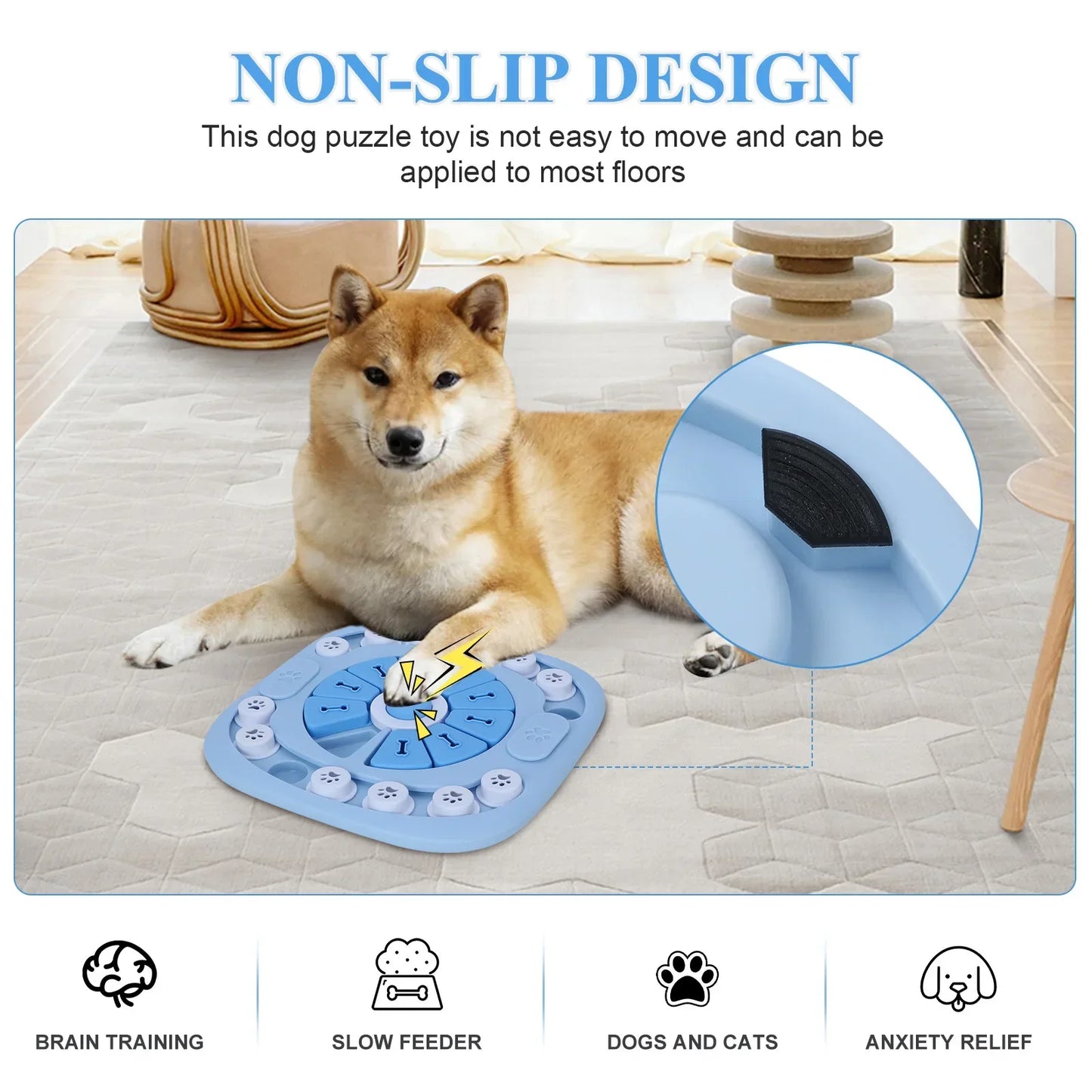 Dog Puzzle Toys Puppy Toys Dog Food Treat Puzzle Toys Slow Feeder Toys Interactive Dog Toys for IQ Training Mental Enrichment