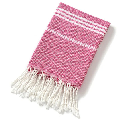 Turkish Beach Towel with Tassel, Striped Sports Bath Towels For Travel Gym Camping Picnic ,Quick-Drying, 90*180cm Women Scarf