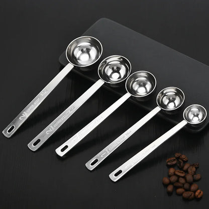 15/30ml Stainless Steel Measuring Spoon Powder Pressing Spoon Coffee Spoon with Scale Household Seasoning Spoon Measuring Spoon