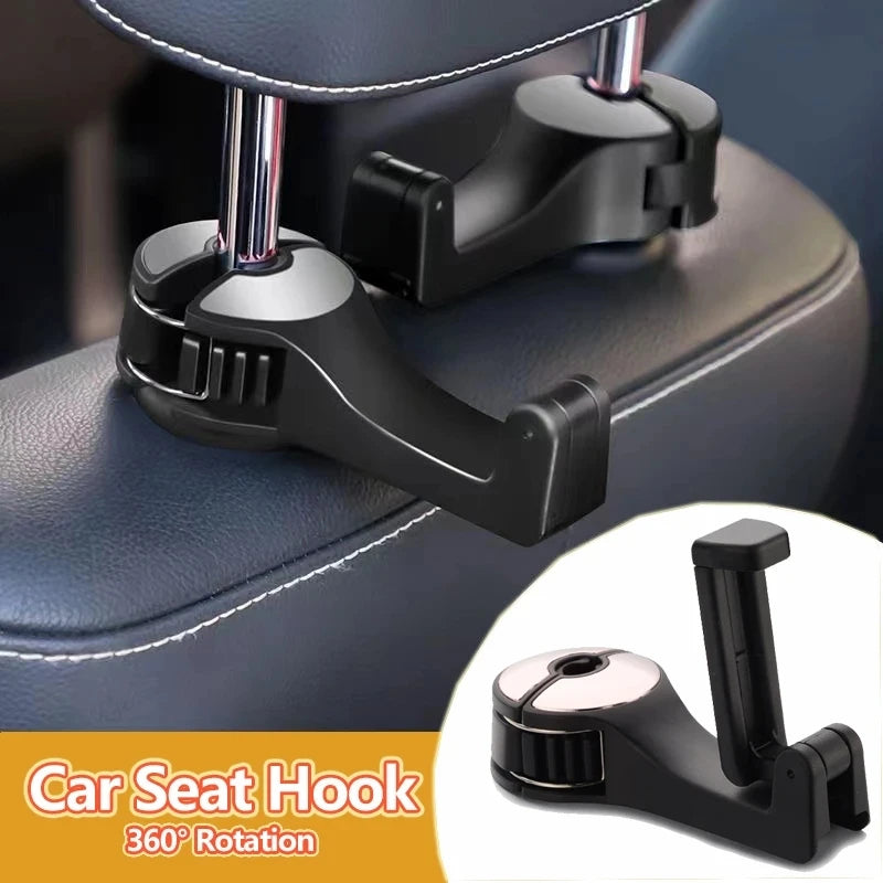 3 in 1 Car Vehicle Back Seat Headrest Hook Mobile Phone Holder Portable Seat Back Hanger Hook for Bag Purse Cloth Grocery