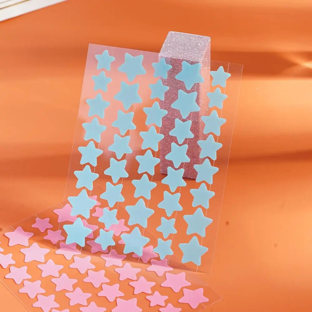 40pcs Colorful Star-Shaped PE Pimple Patches - Cute and Invisible Pimple Cover Stickers for Pimple Removal
