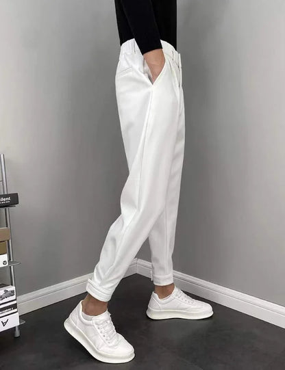 9 Cropped Office Male Suit Trousers Plus Big Size Men's Summer Pants Work Cheap High Quality Designer Clothes Elegant Tailoring