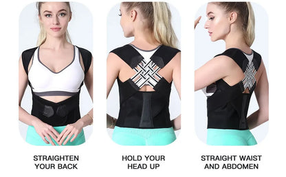 Magnetic Therapy Back Posture Corrector With Adjustable Shoulder Support For Sitting Posture Correction Breathable And Shaping