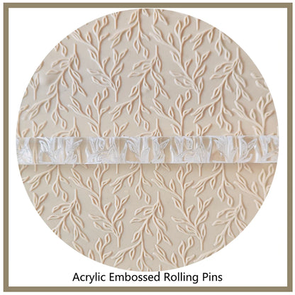 Decorating Holiday Cookies, Personalizing Clay Jewelry Artisan Pastry With Leaves Designs Rolling Pin