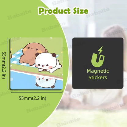 Cat R-Ripndips Fridge Photo Fridge Magnet Square Stickers Personalize Home Decor Souvenirs Gift