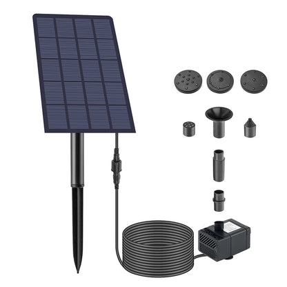 5W 5V Solar Panel Fountain 200L/h with Stake Solar Panel Pump Garden Decoration Watering System Energy Saving Kits for Fish Tank