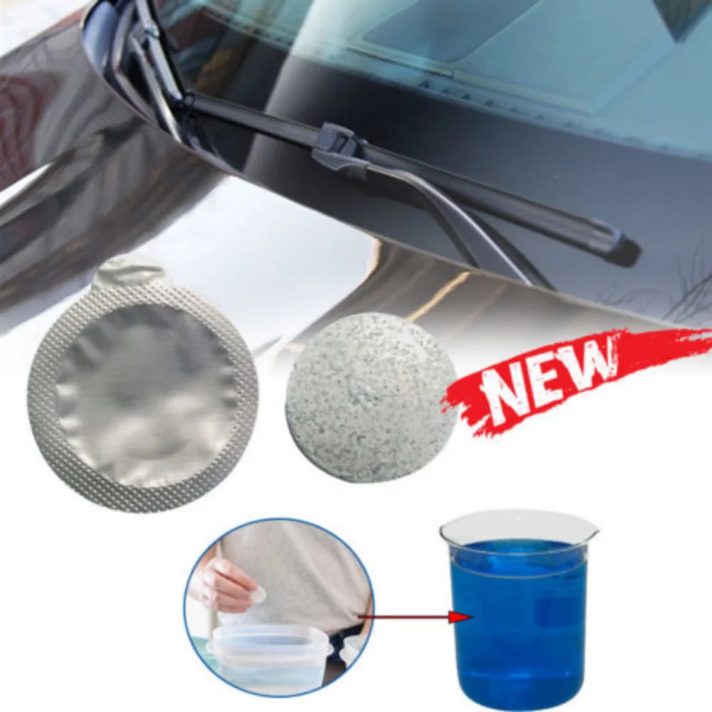 50pcs Car Effervescent Washer Tablet Auto Glass Washing Tablet Car Windscreen Cleaner Windscreen Glass Cleaning Tablet