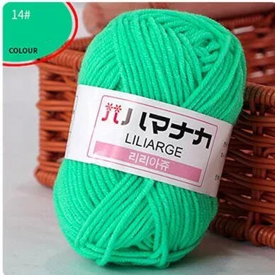 Multi-purpose 25g/ball Milk Cotton Yarn for DIY, Handmade Crafts, Amigurumi, Hats, and Bags