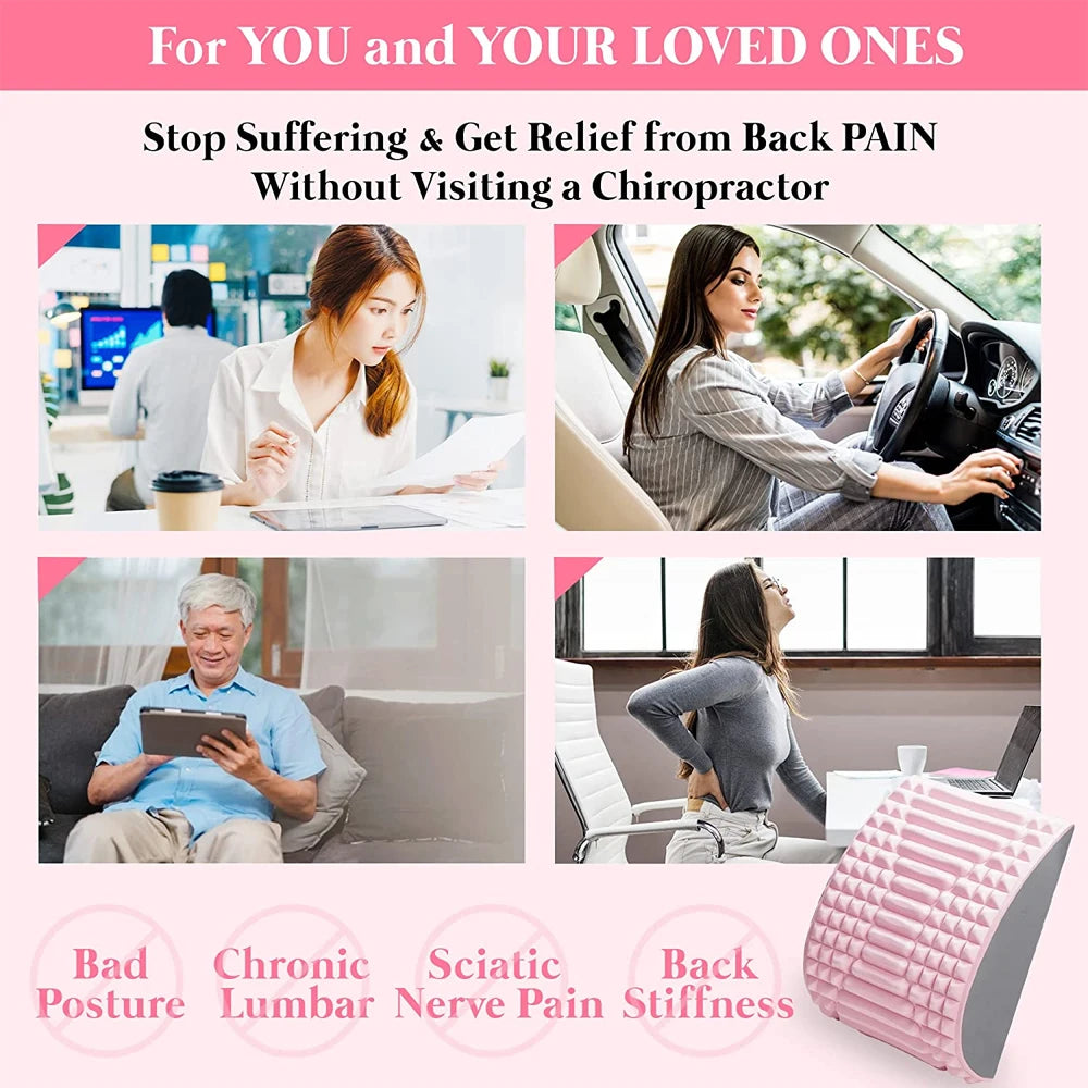 Back Stretcher,Neck&Back Stretcher,Back Stretcher for Lower Back Pain Relief,Multi-Level Adjustable Spine Stretcher for Sciatica