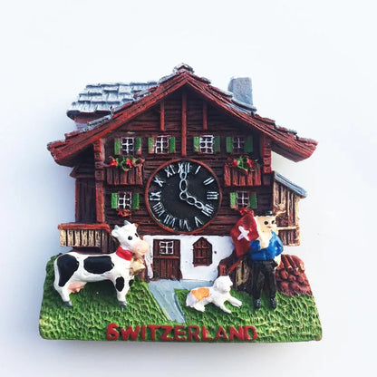 Europe Switzerland 3D Fridge Magnets Tourism Souvenir Refrigerator Magnets Sticker Collection Handicraft Decoration Articles