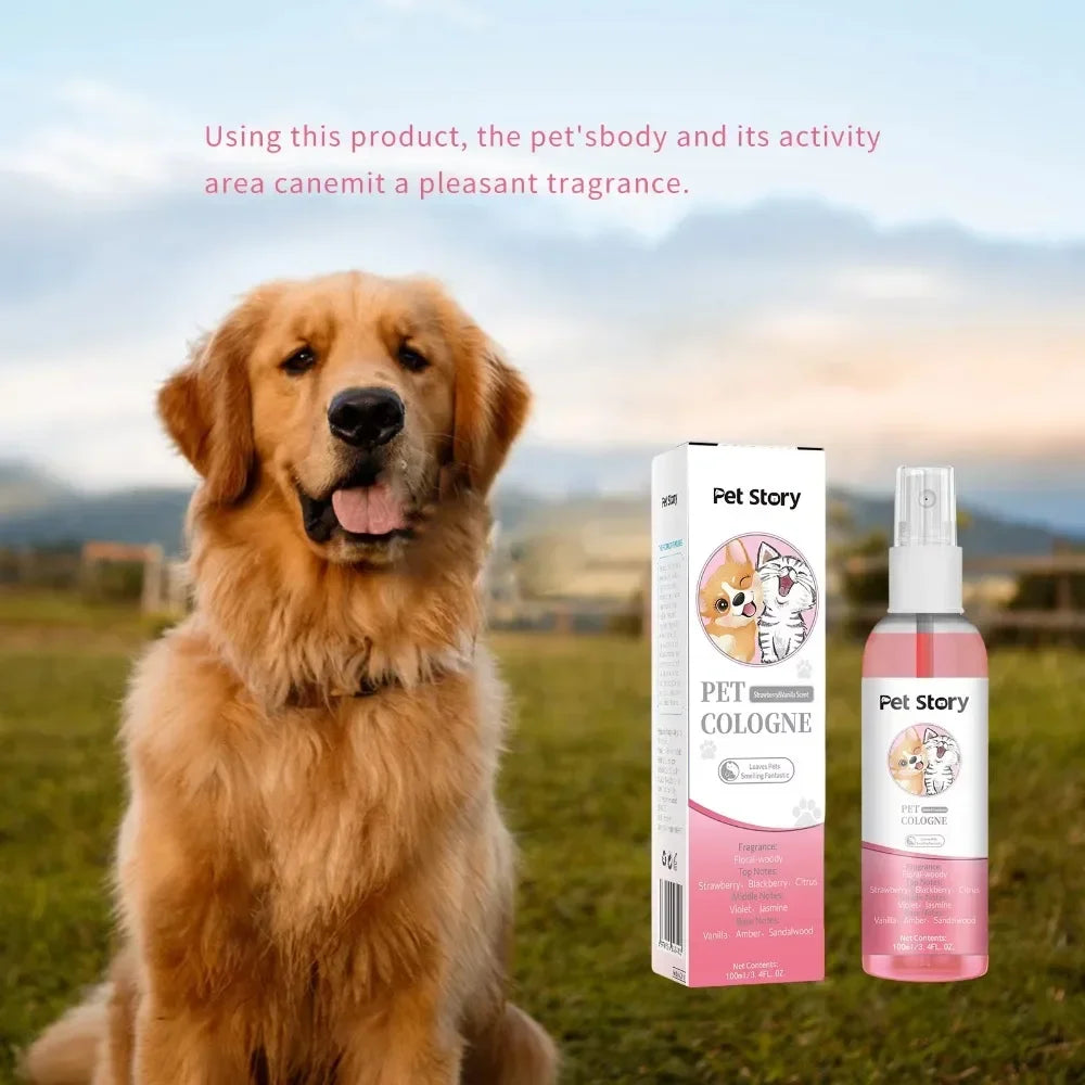 100ml Cruelty-Free Pet Perfume Odor Eliminator Cologne Spray Scented Private Label Calm Skin Deodorizing for Dog Cat