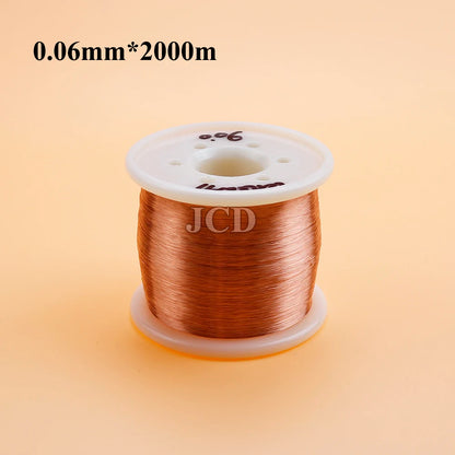 1 roll of copper lacquer wire 0.05mm-0.15mm cable copper wire electromagnetic wire enameled copper winding wire coil copper wire