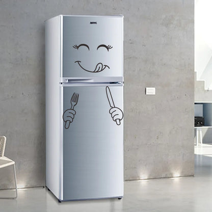 Fridge Cute Stickers Fridge Magnet Fridge Happy Delicious Face Kitchen Fridges Wall Stickers Art Cute Wall Sticker Home Decor