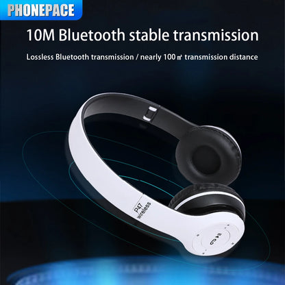 Stereo P47 Headset 5.0 Bluetooth Headset Folding Series Wireless Sports Game Headset for iPhone XiaoMi