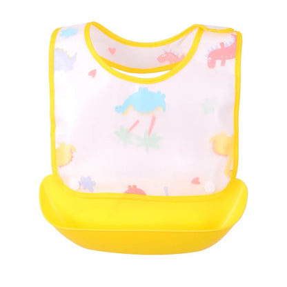 Baby Bib Imitation Silicone Waterproof Rice Pocket Food Eat Dinner Clothing Feeding After Meals Bavoir Tablier Слюнявчики