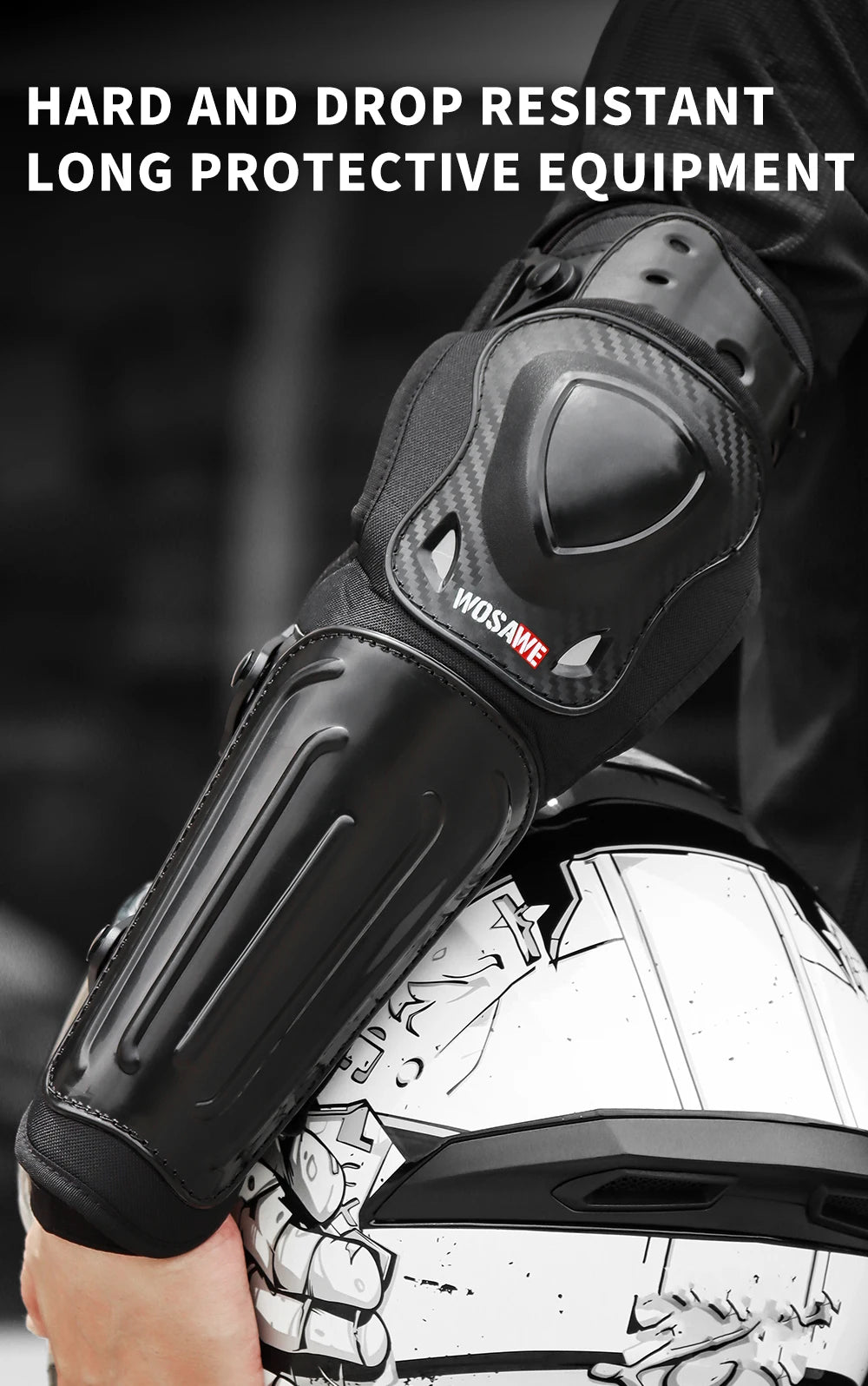 WOSAWE Motorcycle Knee Pads Protective Gear Equipment Motocross Protection Riding Elbow Guard Knee Pad Protector Kit