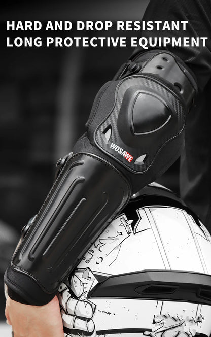WOSAWE Motorcycle Knee Pads Protective Gear Equipment Motocross Protection Riding Elbow Guard Knee Pad Protector Kit