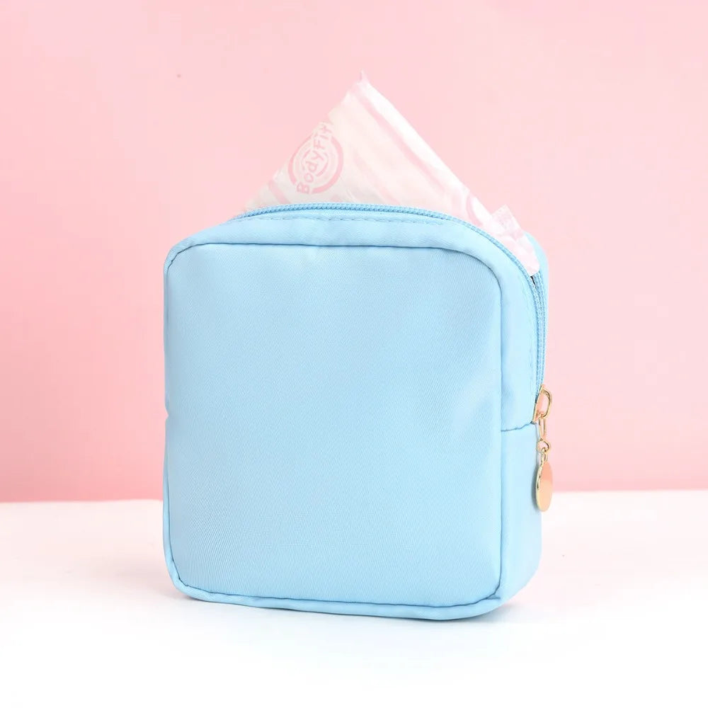 Fashion Multicolor Sanitary Pad Bags Home Organization Portable Pad Pouch Makeup Bags