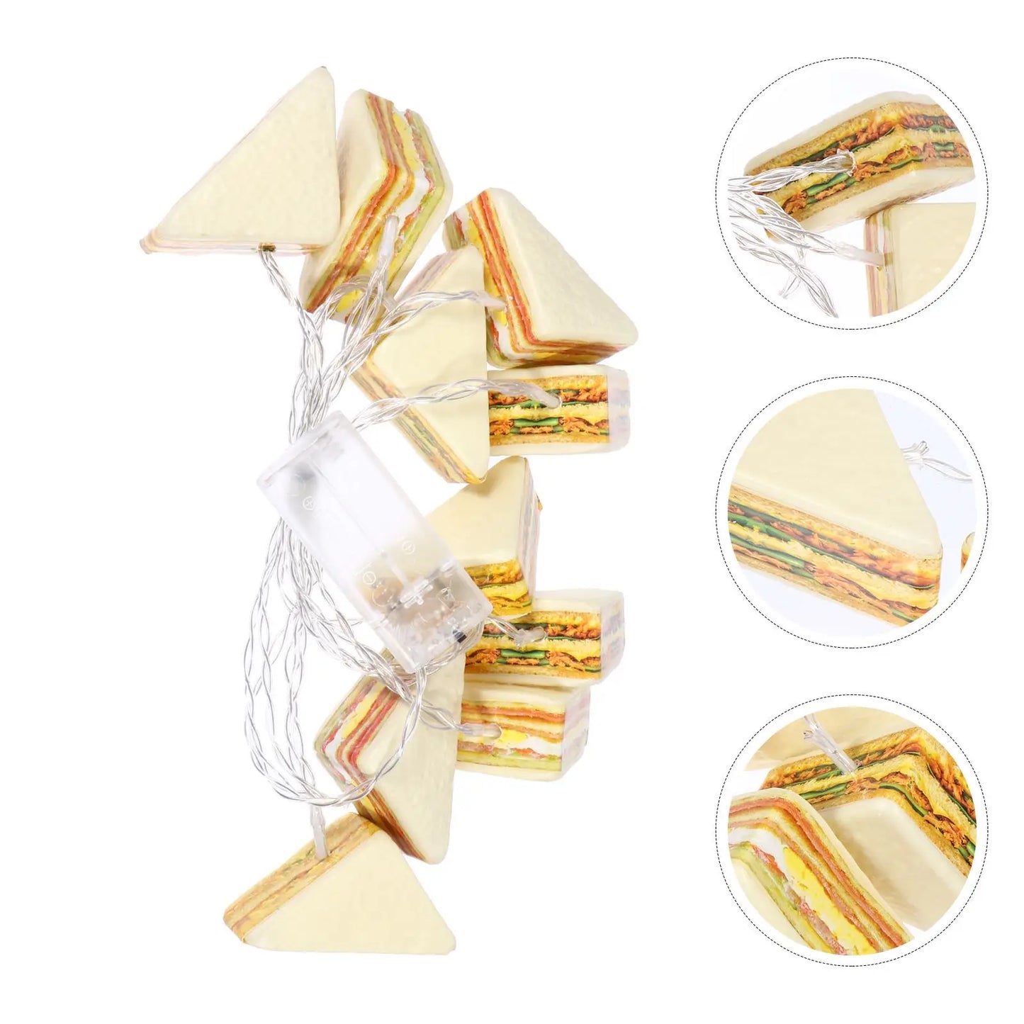 Creative Plastic Hamburger Led Light String Exquisite Decorative String Lamp LED Party Bedroom Living Room Courtyard Birthday