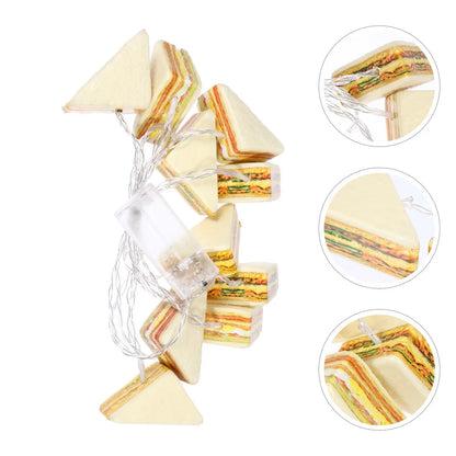 Creative Plastic Hamburger Led Light String Exquisite Decorative String Lamp LED Party Bedroom Living Room Courtyard Birthday
