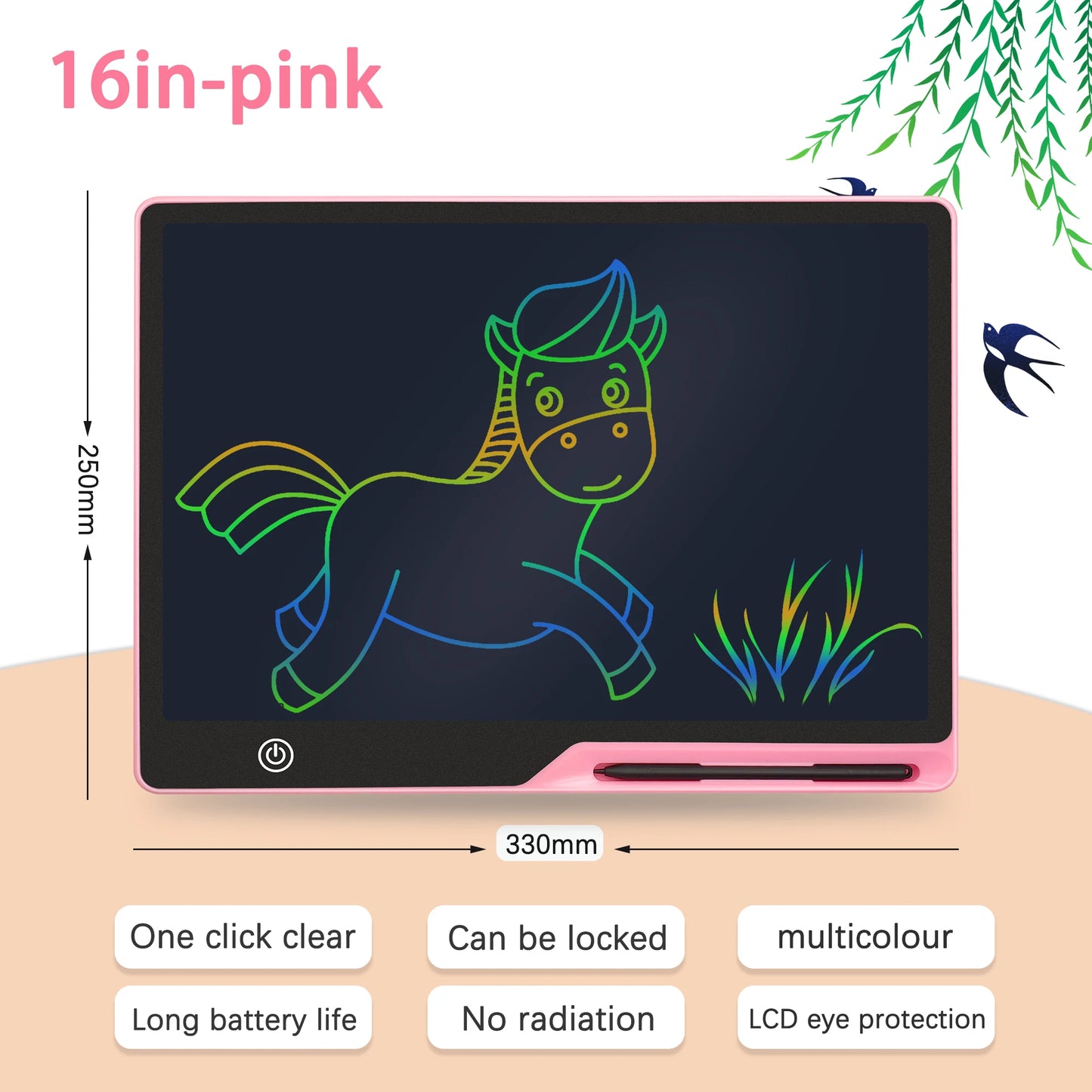 16" / 20" Lcd Writing Tablet / Drawing Tablet / Drawing Board Smart Erasable Graphics Tablet Drawing Writing Pad  Children toys