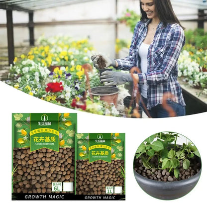 2L/1L Organic clay balls, Flower Substrate Drainage Expanded Clay, Hydroponic Gardening plant pot, Orchids, Drainage Aquaponic