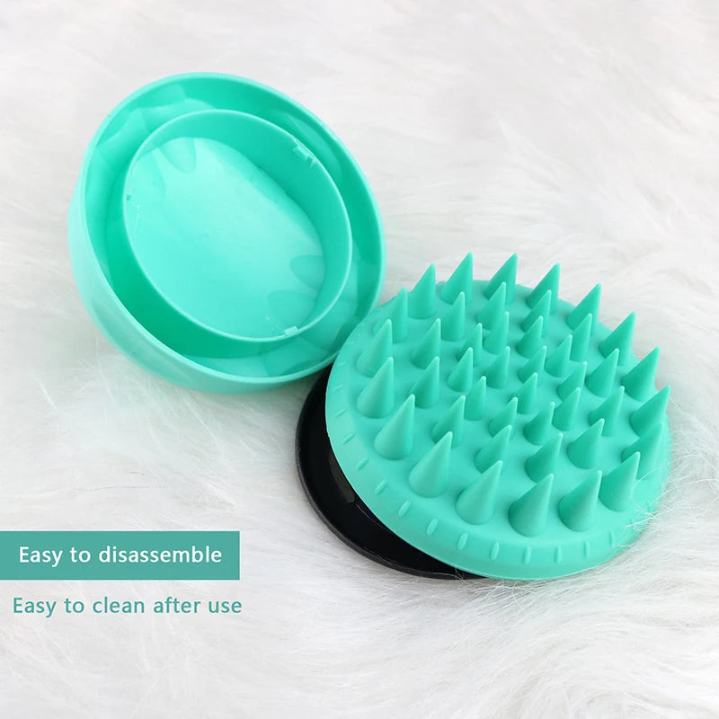Scalp Massage Shampoo Brush for Hair Care Silicone Bath Brush Shampoo Shower Hair Comb Bath Ball Sponge Body Wash Bathroom Tool