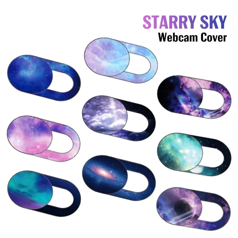 1/3/6PCS WebCam Cover Starry Sky Laptop Lens Stickers Mobile Phone Camera Antispy Slider Universal WebCam Cover Privacy Shutter