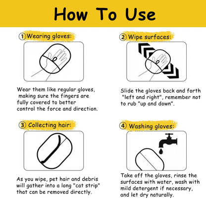 Double-Sided Pet Grooming Gloves, Cat Grooming Gloves Pet Grooming Gloves for Dogs Bathing Pet Hair Remover Gloves Versatile Pet