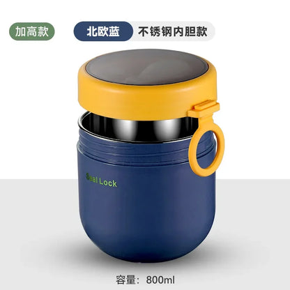 Portable Breakfast Cup With Lid and Spoon Multifunction Oatmeal Cup Cereal Nut Yogurt Mug Snack Cups Small lunch box soup bowl