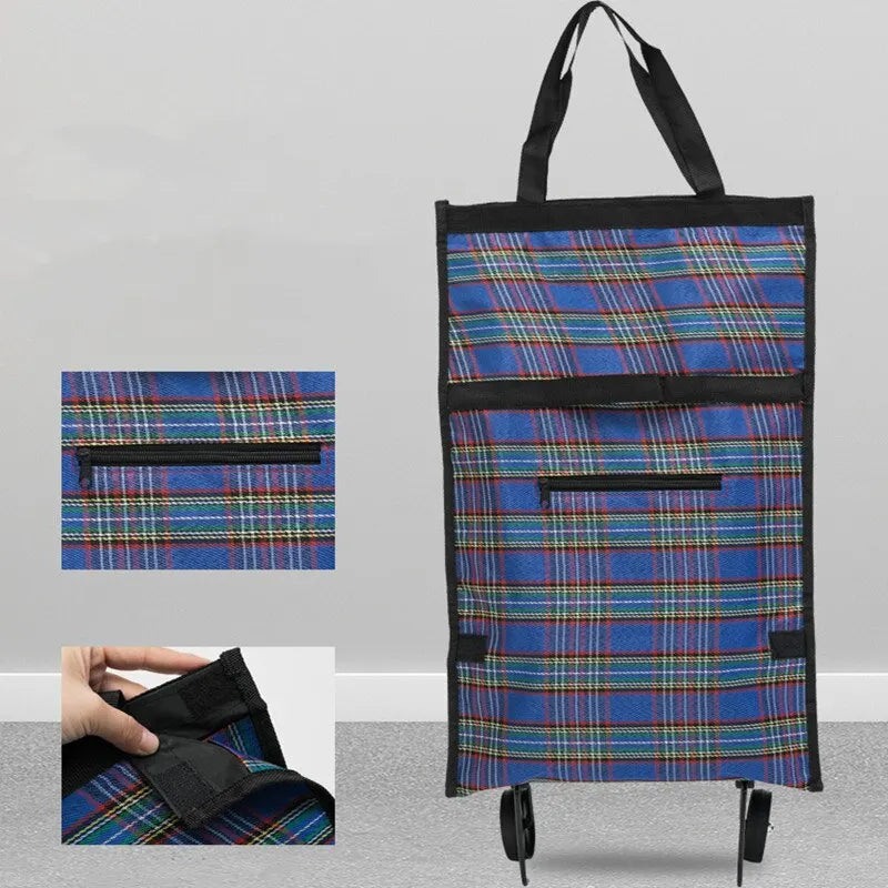 Portable Folding Reusable Shopping Bags Small Pull Cart Buy Shopping On Wheels Bags Buy Fruit Vegetables Bag Food Organizer
