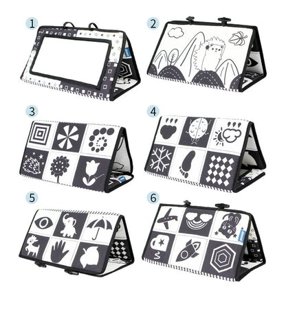 Baby Mirror Tummy Time Toys Black And White For Babies Montessori Development Crawl Toys Contrast Newborn Baby Activity Mirror