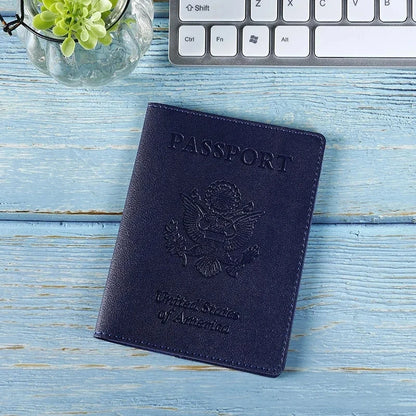 Passport Holder Cover Wallet Travel Essentials RFID Blocking Leather Card Case International Travel Must Haves Travel Accessorie